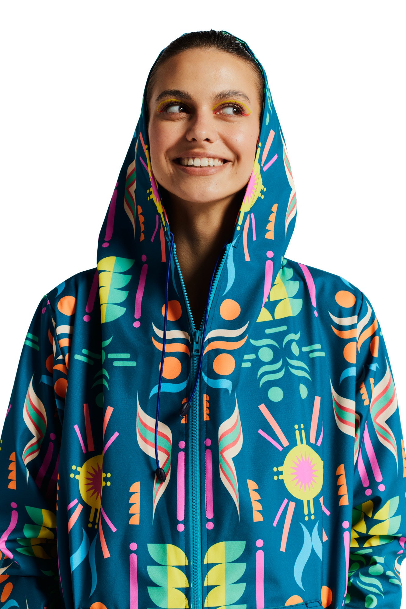 Chaqueta impermeable fluorescente