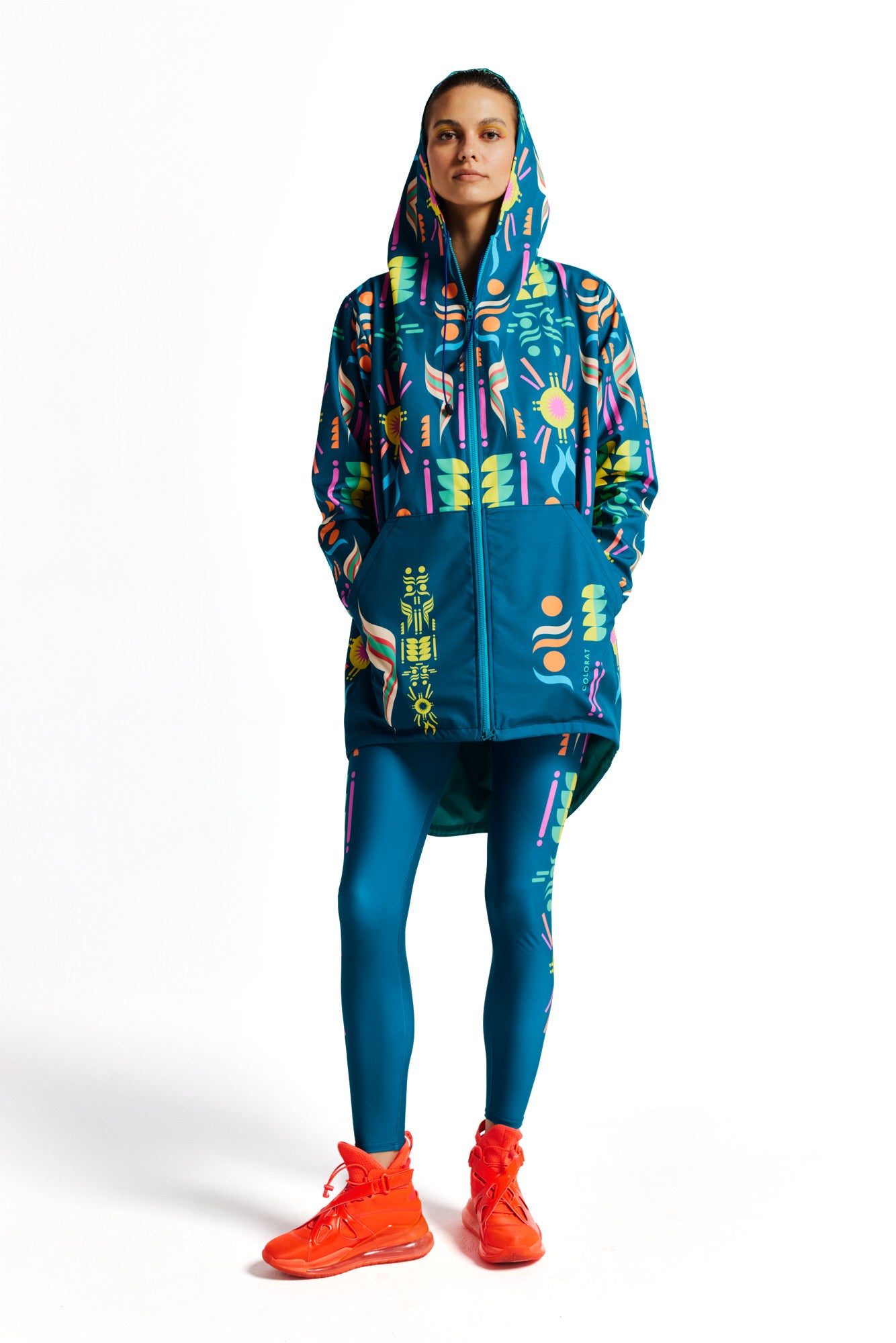 Chaqueta impermeable fluorescente