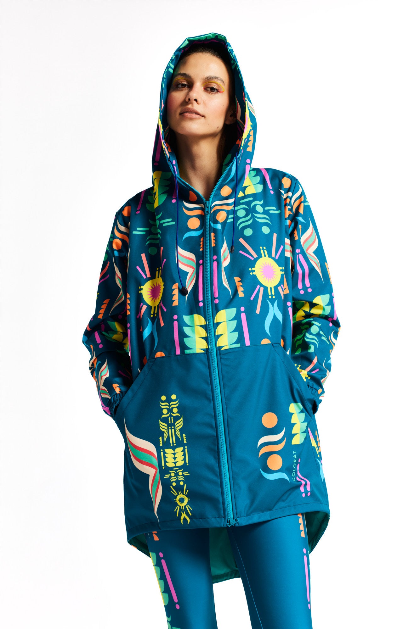 Chaqueta impermeable fluorescente