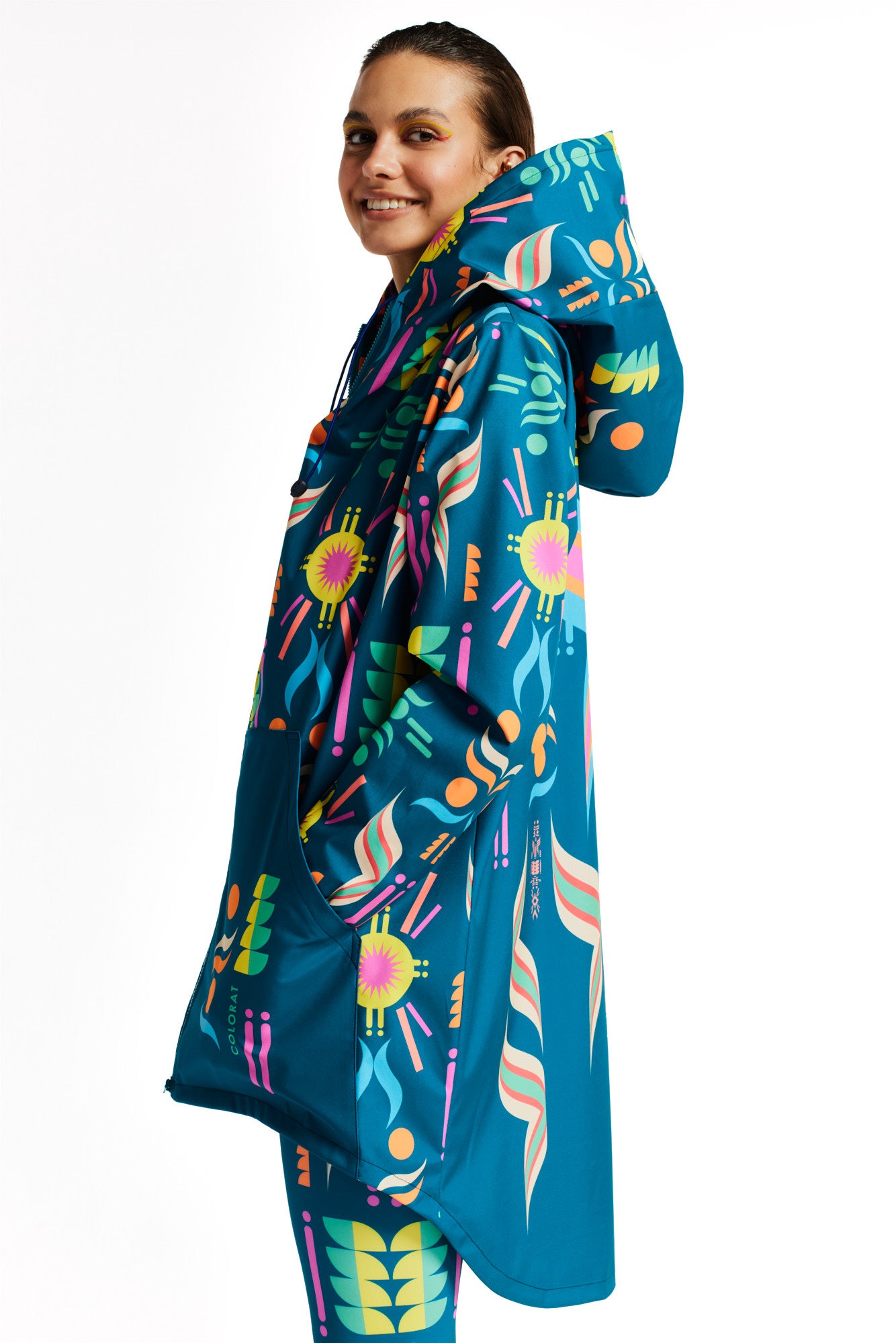 Chaqueta impermeable fluorescente