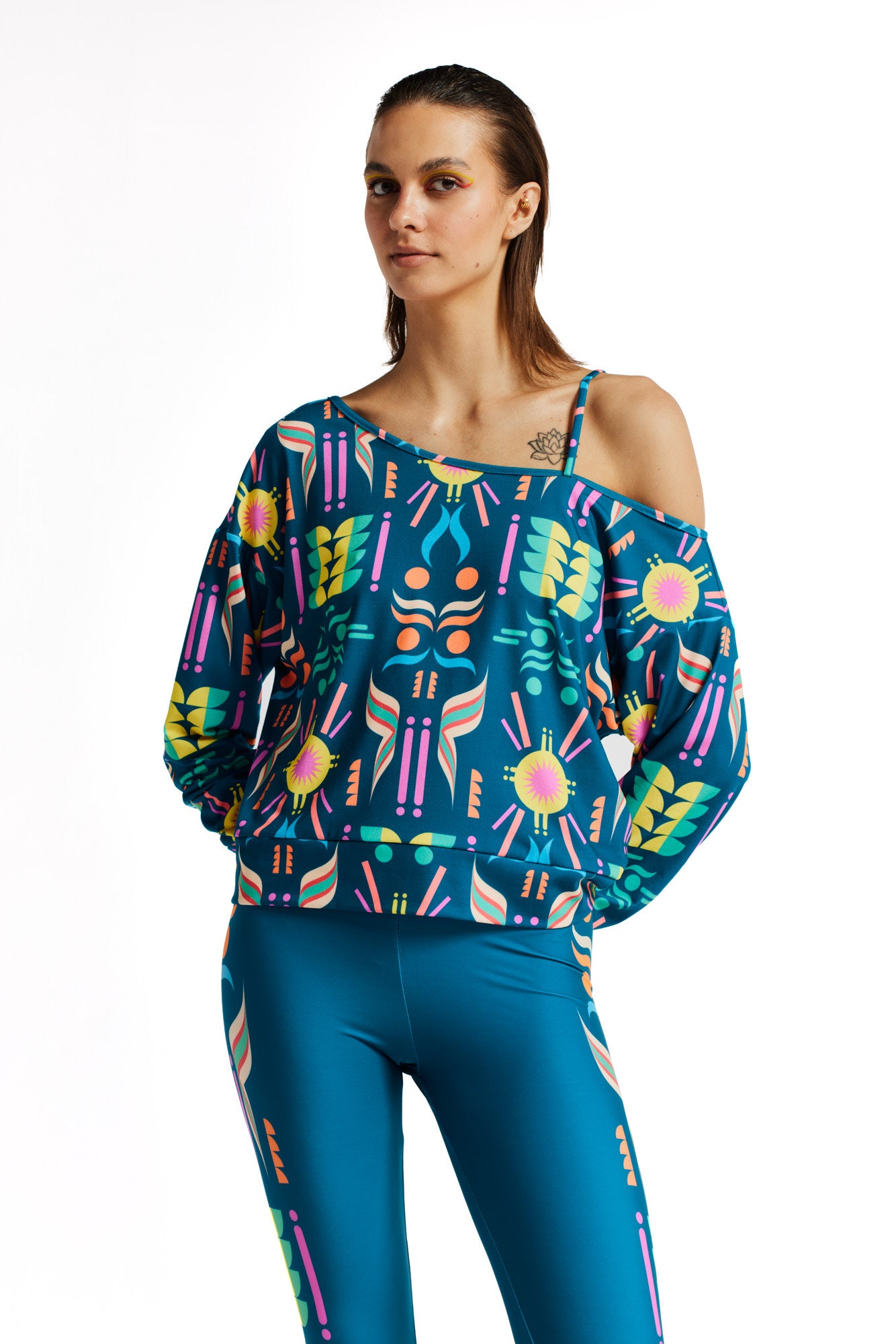 Fluo Asymmetrische Bluse