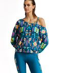 Fluo Asymmetrische Bluse