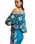 Fluo Asymmetrische Bluse
