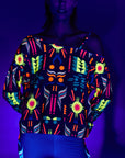 Fluo Asymmetrische Bluse