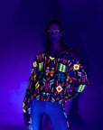 Fluo Asymmetrische Bluse