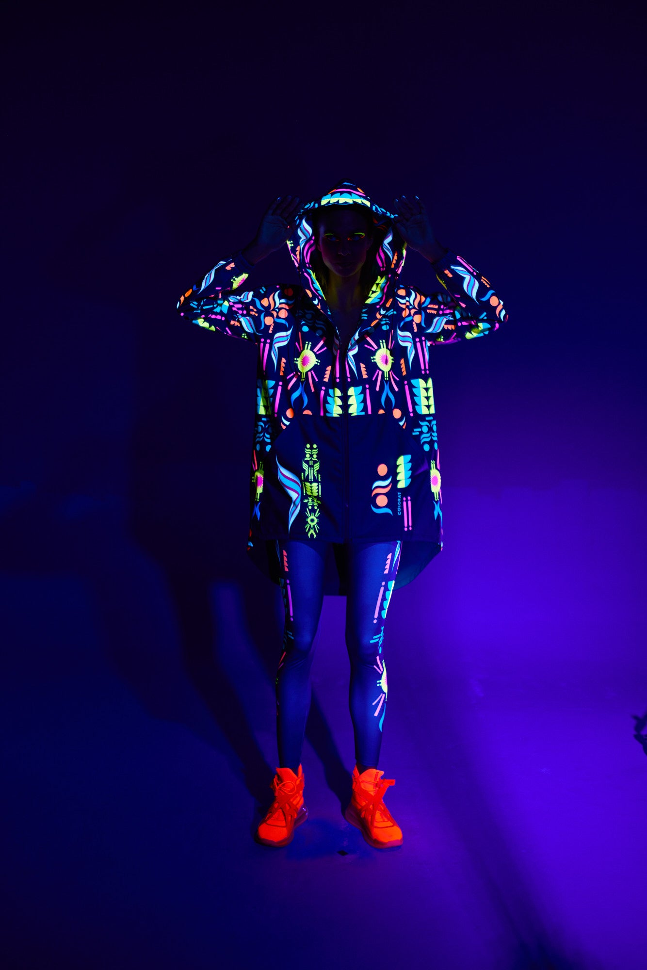 Chaqueta impermeable fluorescente