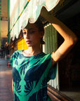 Blusa Gatos Verde Neón