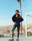 Legginsy Botanica Black - COLORAT