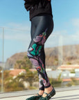 Legginsy Botanica Black - COLORAT