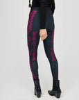 Legginsy Burgund Maori - COLORAT