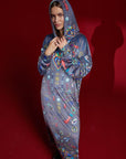 Vestido Heart Gris y Azul Marino