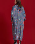 Vestido Heart Gris y Azul Marino