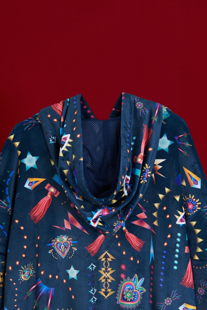 Vestido Heart Gris y Azul Marino