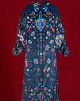 Vestido Heart Gris y Azul Marino