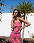 Suknia Totem Pink Long - COLORAT