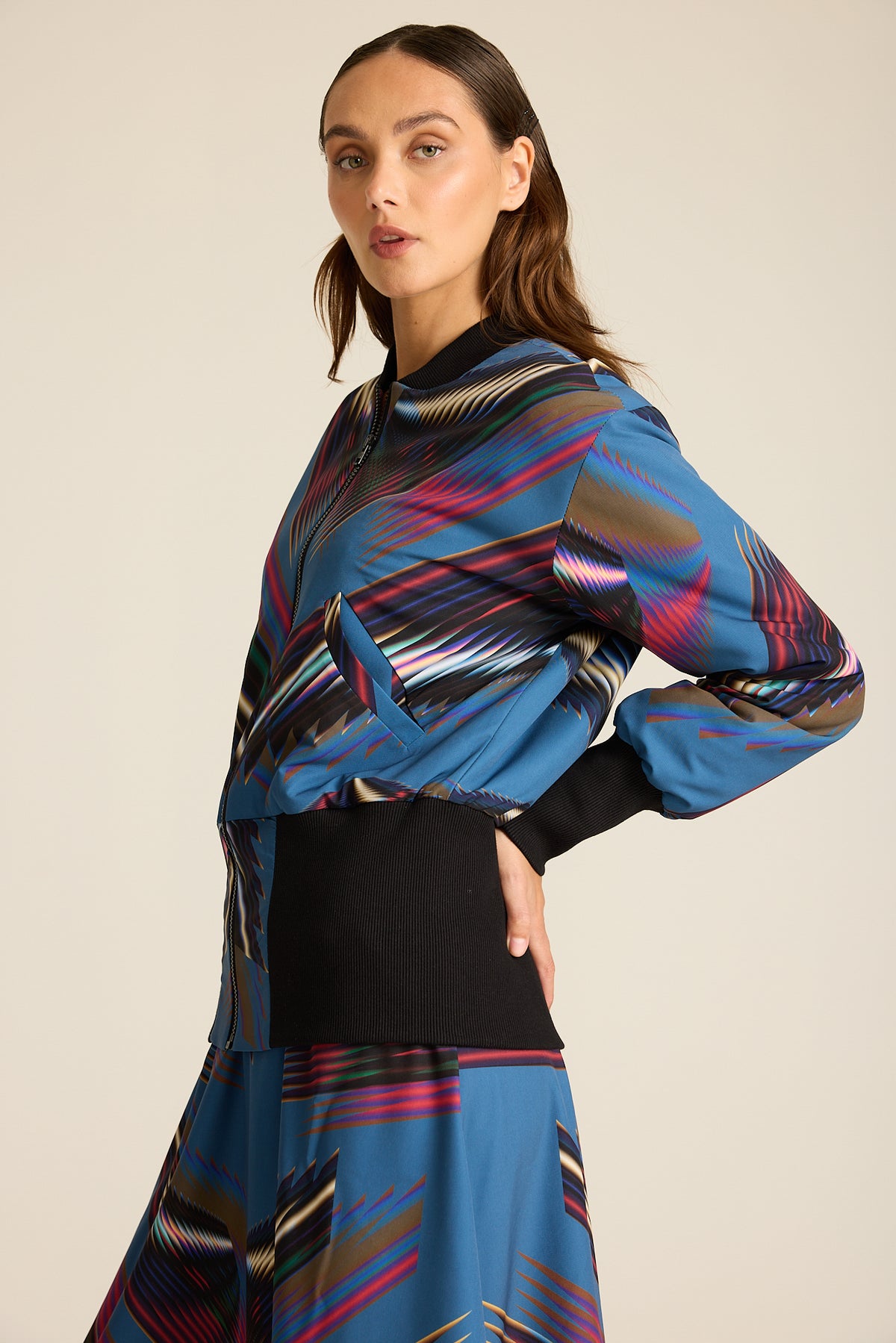 Kurtka Meteor Blue COLORAT – autorski print Meteor