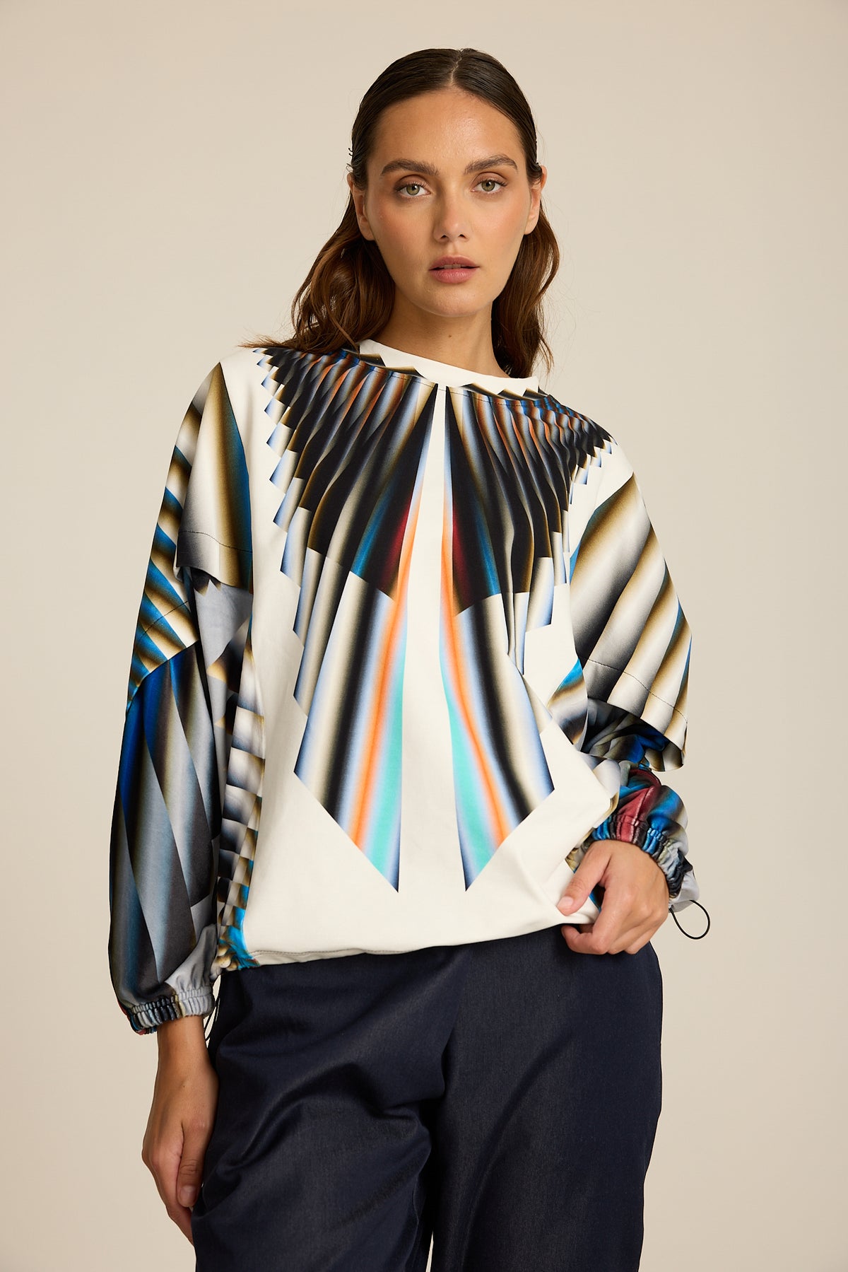 Bluza Meteor White S.E. COLORAT – autorski print Meteor