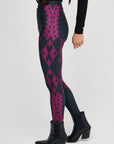 Burgundy Maori Leggings