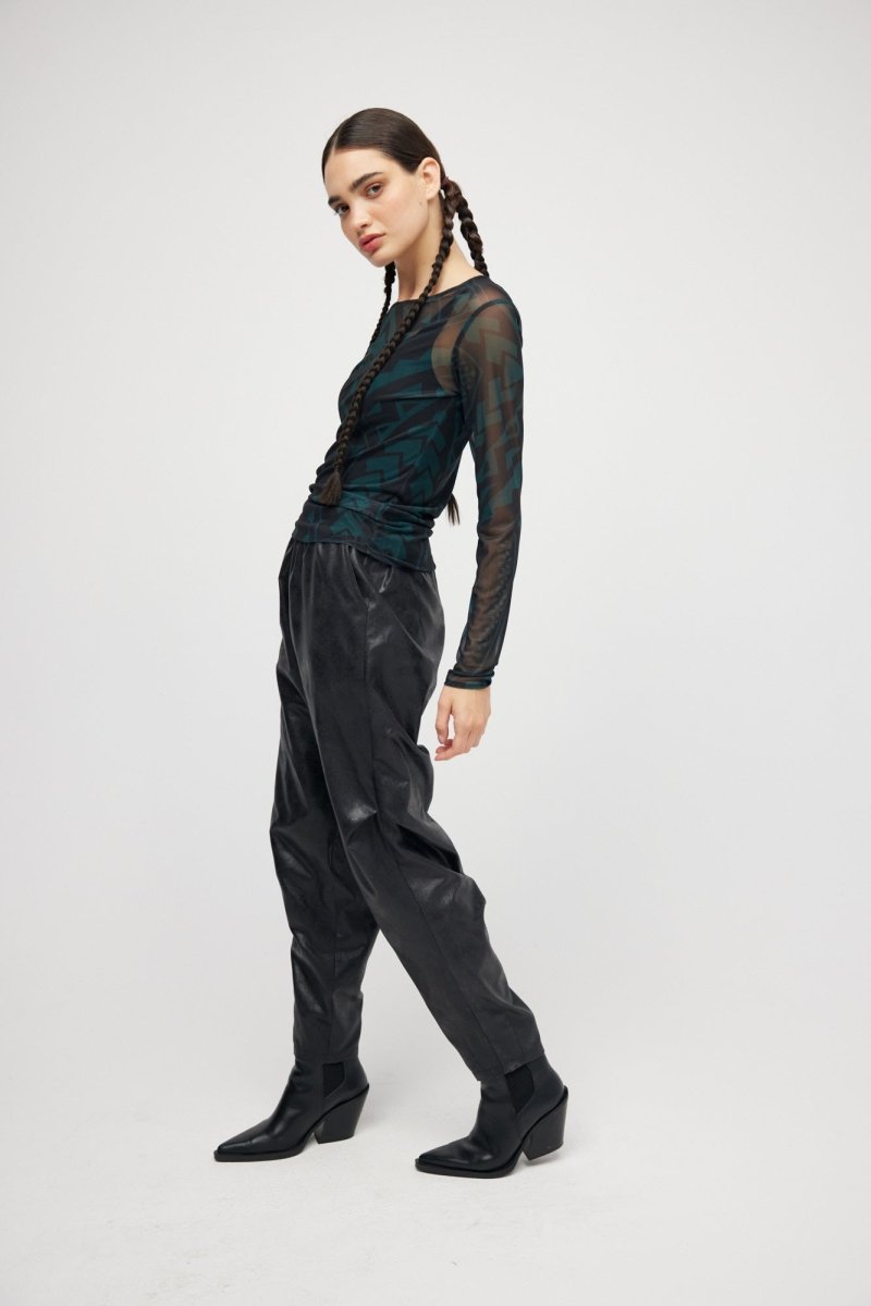 Langarmshirt Grün Maori