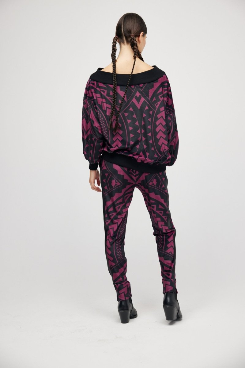 Spodnie Burgund Maori