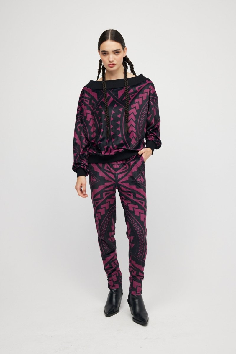 Spodnie Burgund Maori