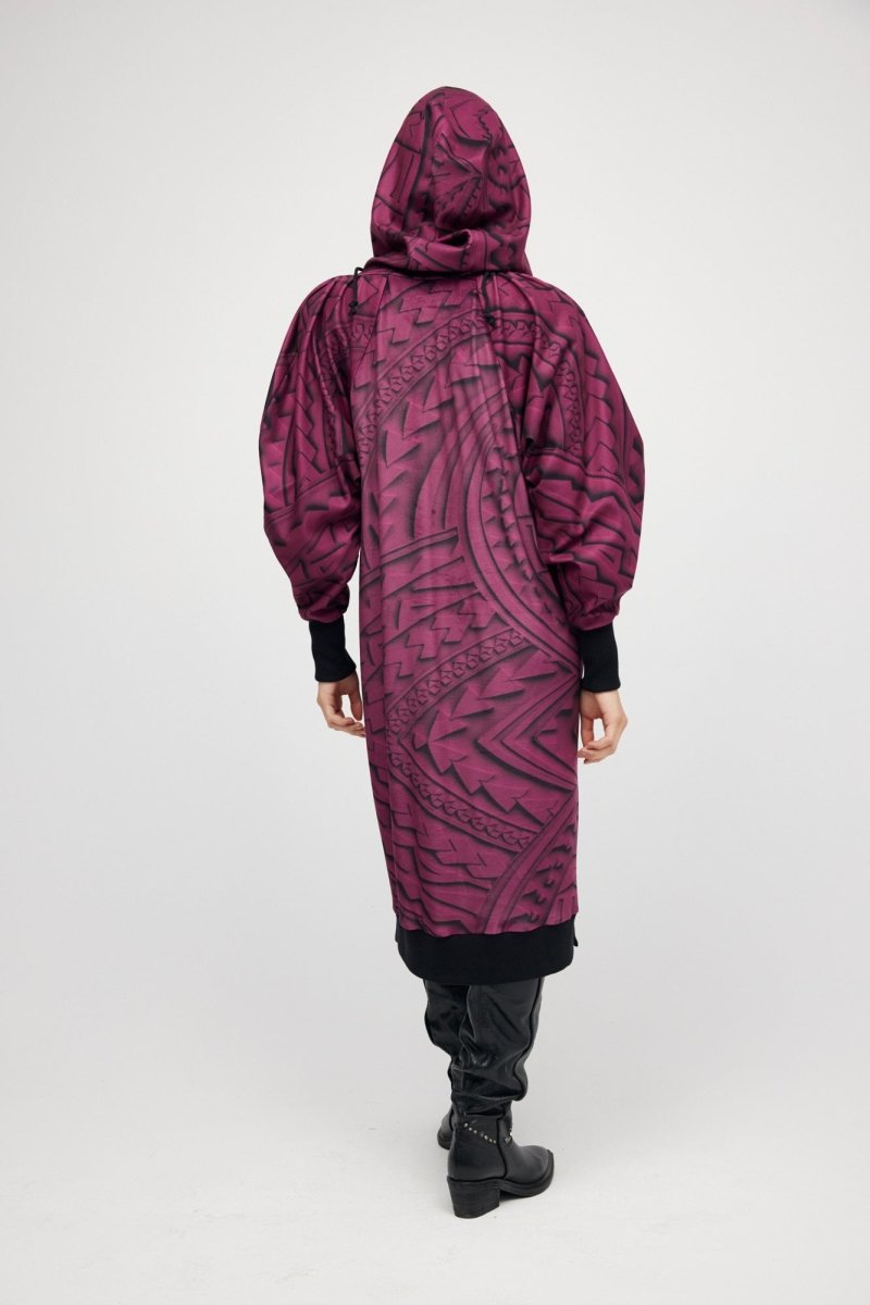 Sukienka Burgund Maori