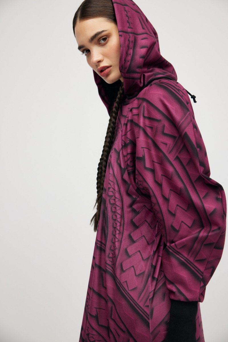 Sukienka Burgund Maori