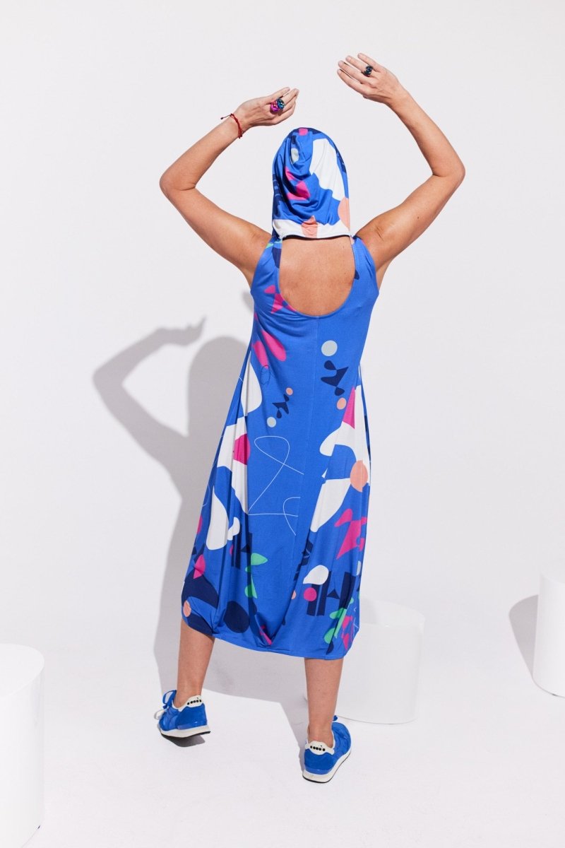 Hood Blue Dress
