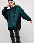 Tunique oversize verte Maori
